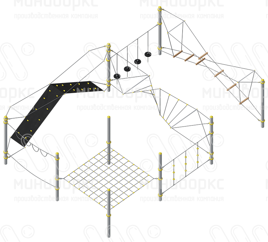 Канатные полосы препятствий – M-1284.20-02 | картинка 2