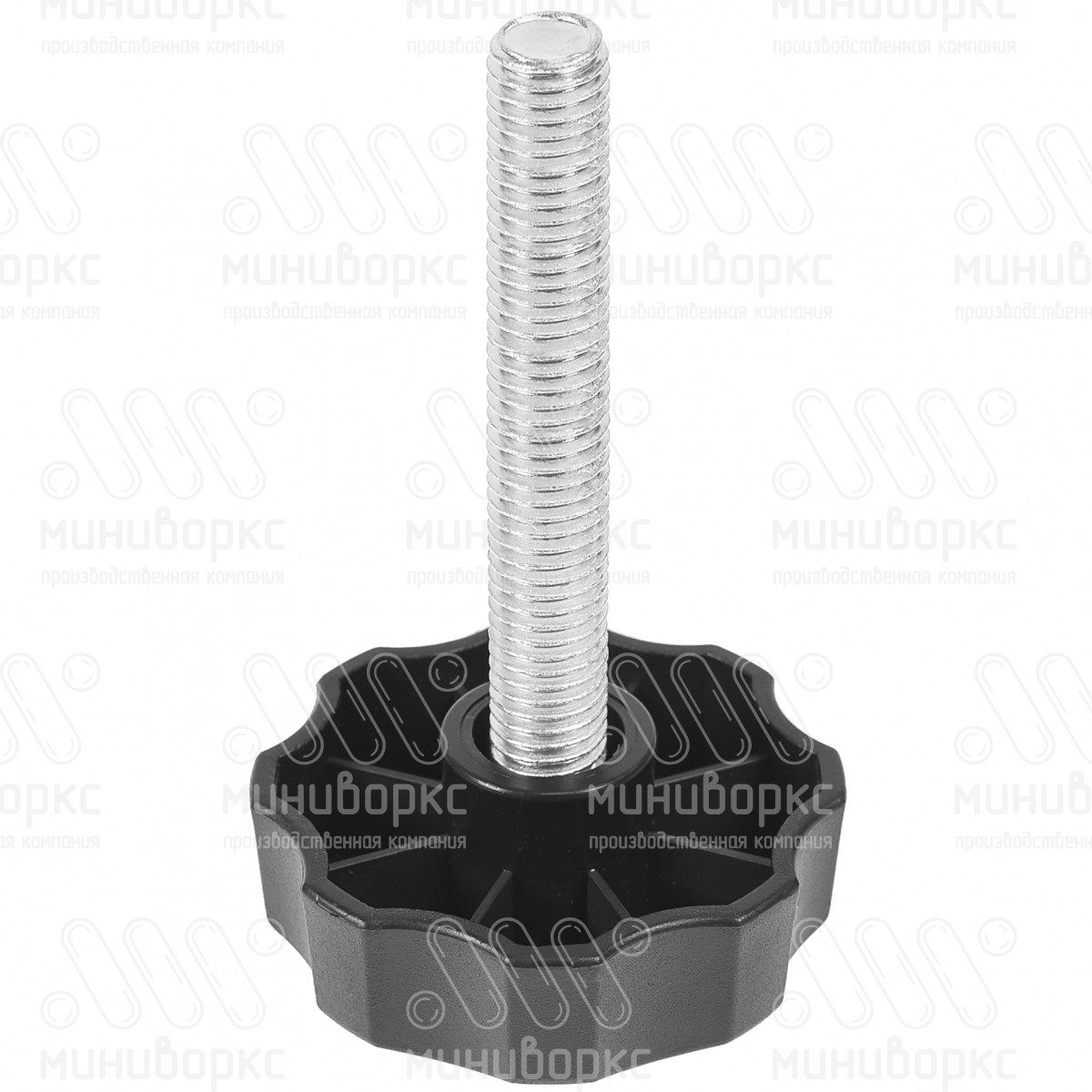 Фиксатор с болтом M12x80 Ø60, цвет черный – Ф60М12-80ЧН - 1
